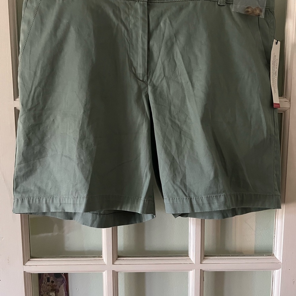 Talbots Sage Green Chino Weekend Shorts NWT
